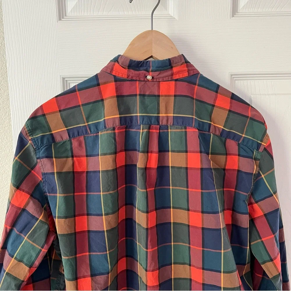 J. Crew Tartan Plaid Men's Large Slim Button Down Long Sleeve Shirt